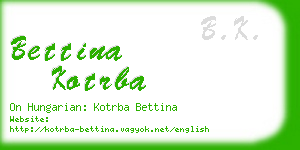 bettina kotrba business card